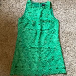 Tahari by Arthur S Levine Kelly Green Flirty Lined Lace Sheath Dress on Size 6